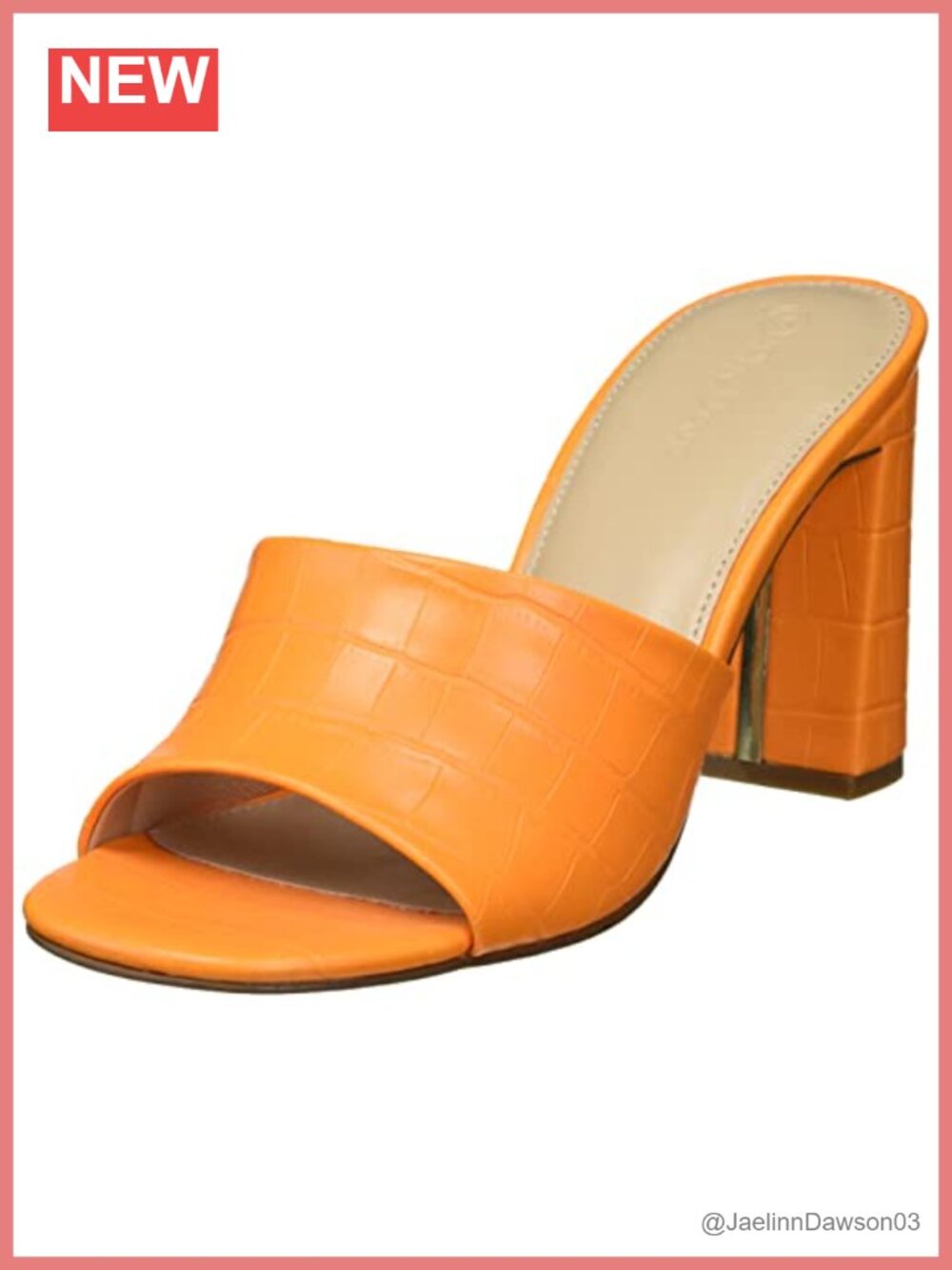 Block Heel Mule Sandals Slip On Open Toe Party Shoes